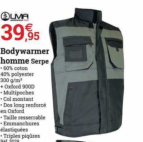 lma bodywarmer homme serpe