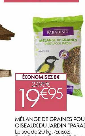 mélange de graines pour oiseaux du jardin "paradisio"