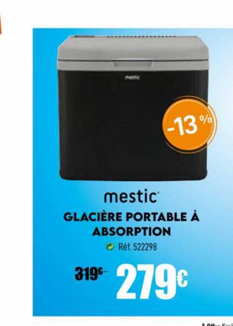 mestic glacière portable à absorption