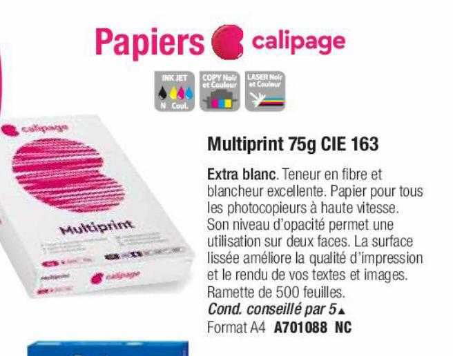 multiprint cie 163 calipage