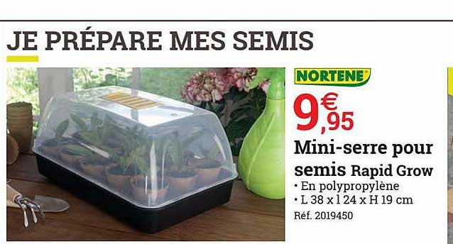 nortene mini-serre pour semis rapid grow