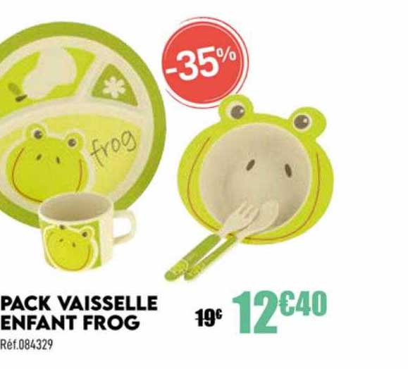 pack vaisselle enfant frog