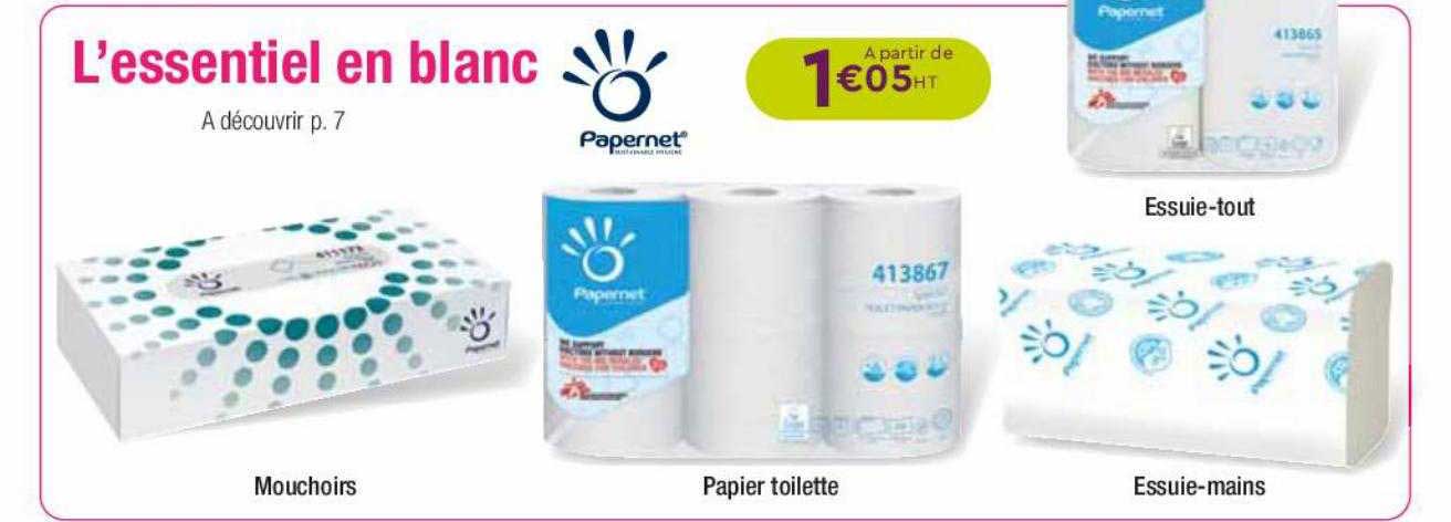 paperne mouchoirs, papier toilette, essuie-mains ou essuie-tout
