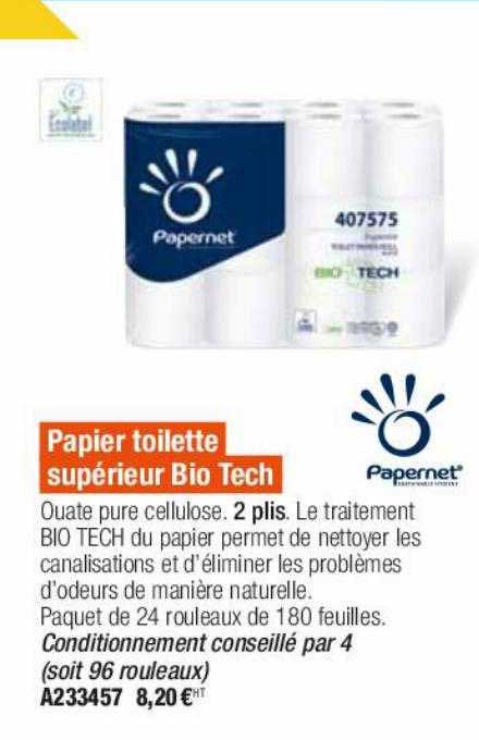 papier toilette supérieur bio tech papernet