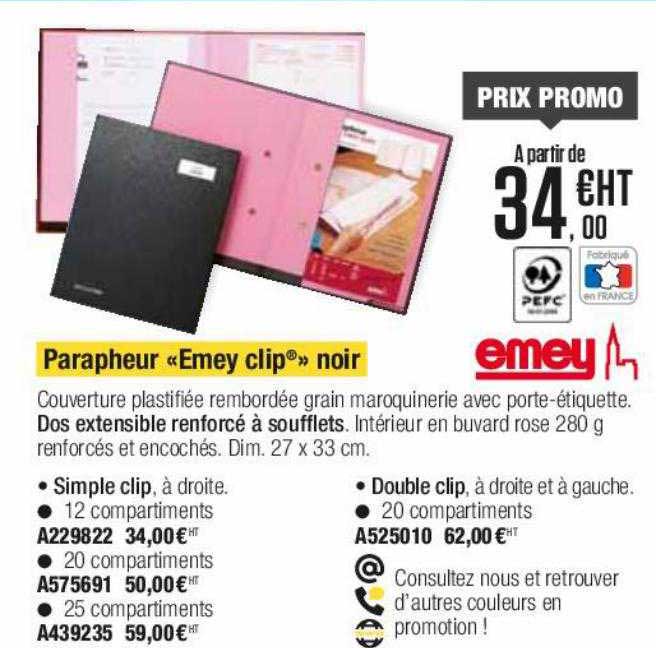 Parapheur "emey Clip" Noir