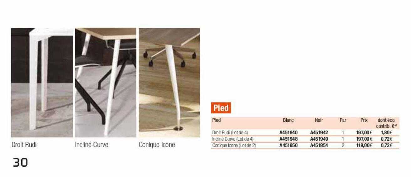 pied droit rudi, incliné curve ou conique icone