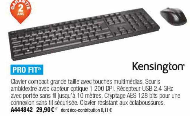 Pro Fit Kensington Clavier Compact Grande Taille
