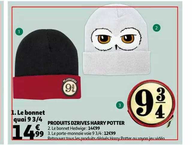 produit dérivés harry potter : le bonnet quai 9 3-4
