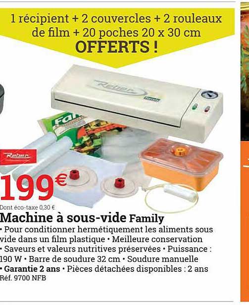 reber machine à sous-vide family
