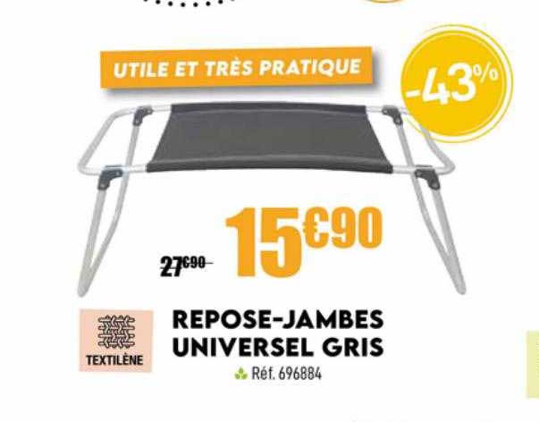 repose-jambes universel  gris