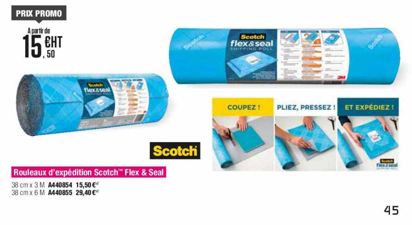 rouleaux d'expédition scotch flex & seal