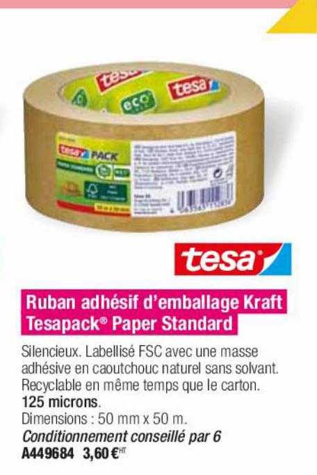 ruban adhésif d'emballage kraft tesapack paper standard