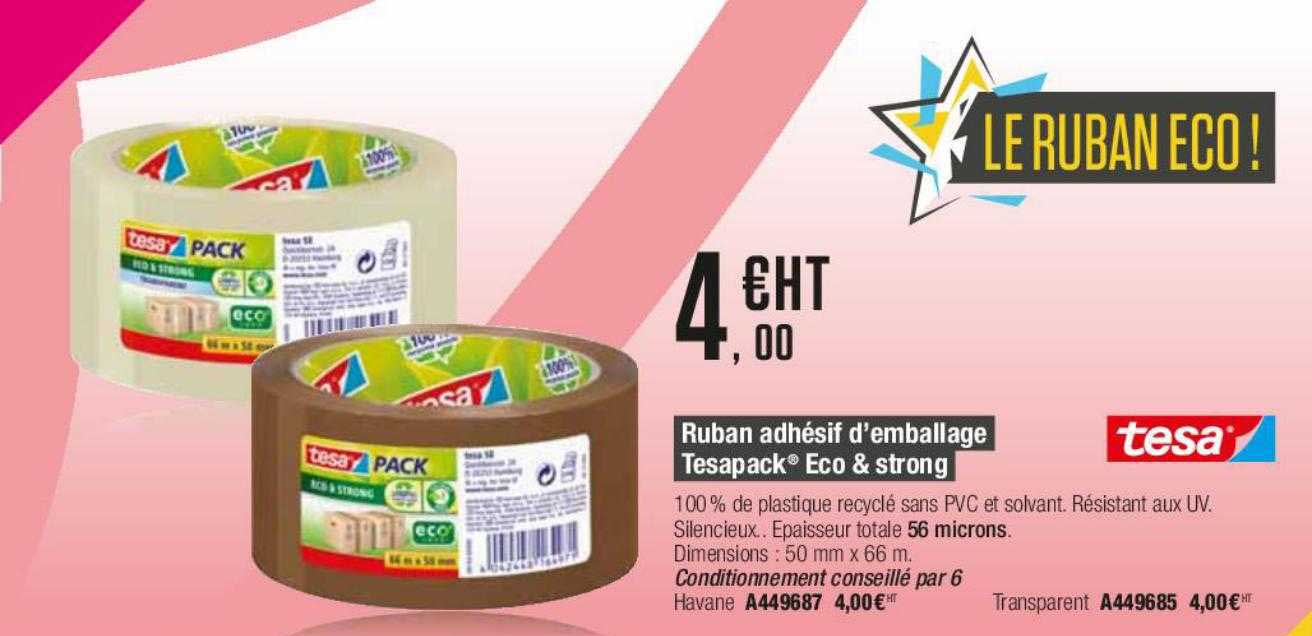 ruban adhésif d'emballage tesapack eco & strong tesa