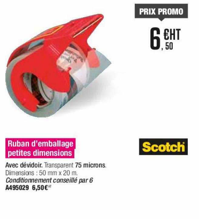 ruban d'emballage petites dimensions scotch