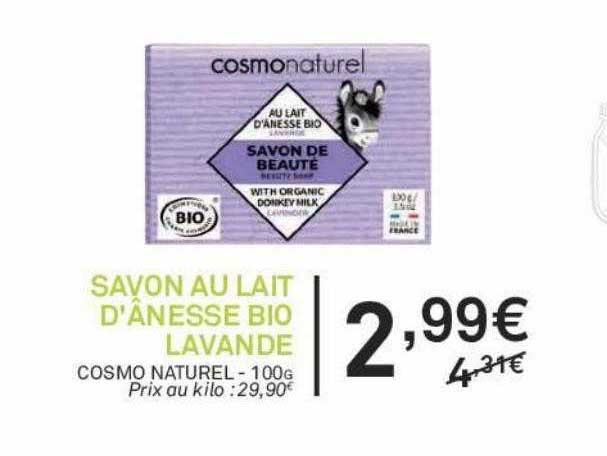 savon au lait d'ânesse bio lavande cosmo naturel