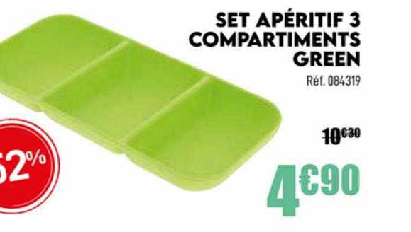 Set Apéritif 3 Compartiments Green