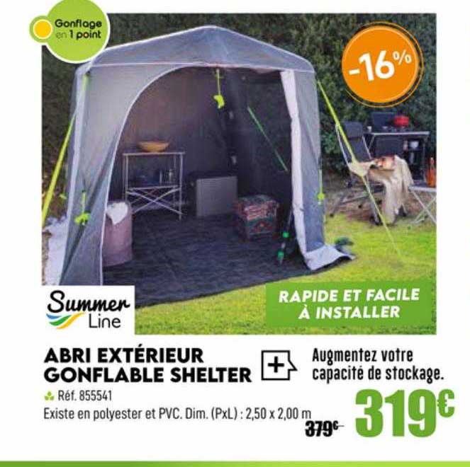 summer line abri extérieur gonflable shelter