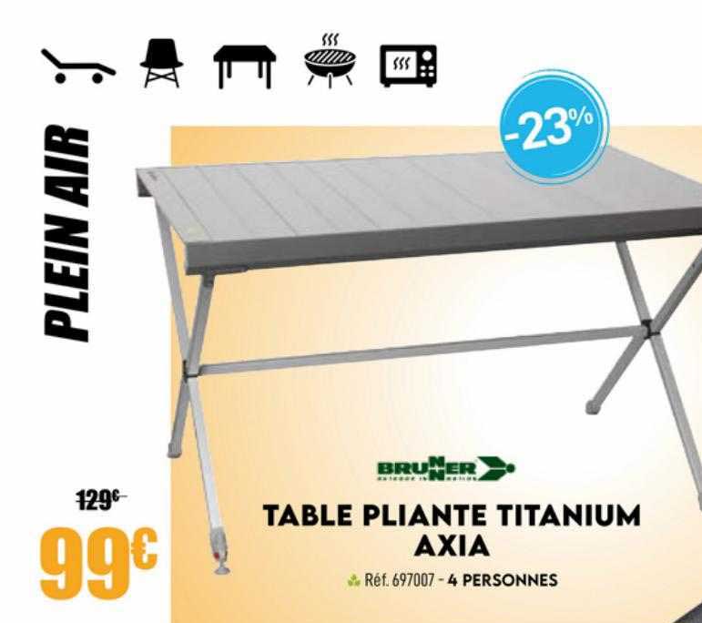 Table Pliante Titanium Axia Brunner