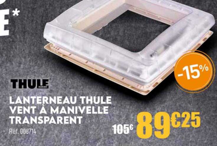 thule lanterneau thule vent à manivelle transparent