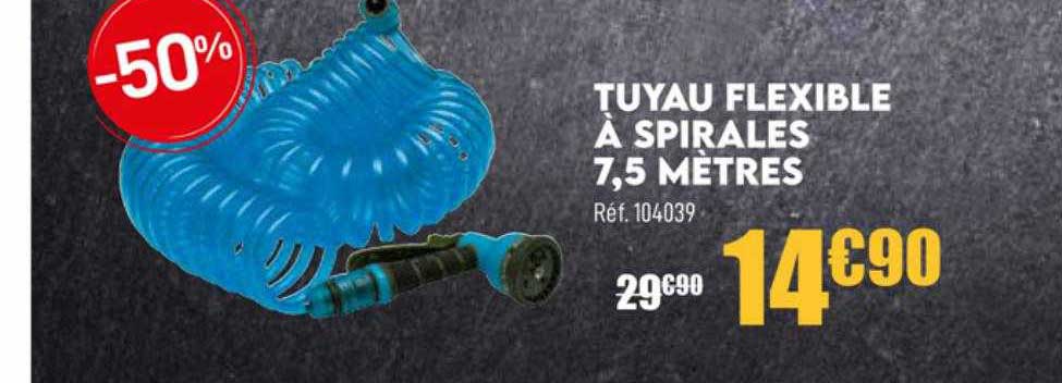 tuyau flexible à spirales 7.5 mètres