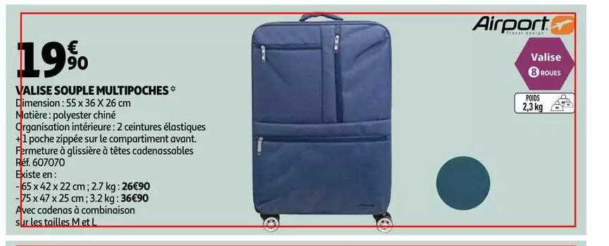 valise souple multipoches airport
