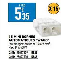 15 mini bornes automatiques "wago"