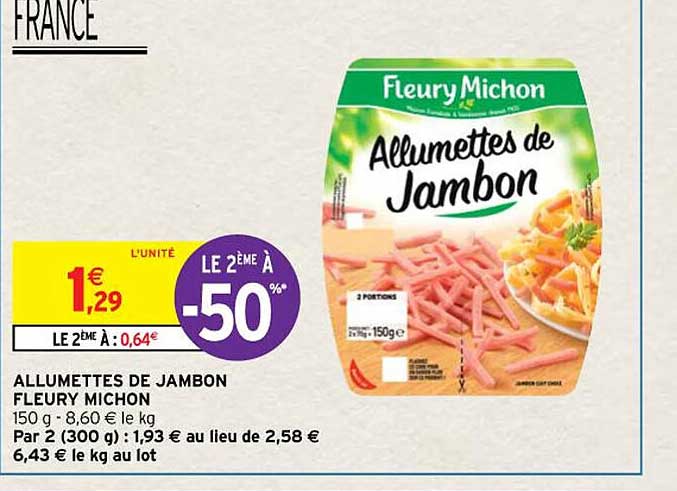 allumettes de jambon fleury michon
