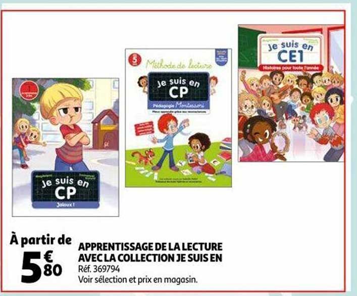 apprentissage de la lecture avec la collection je suis en