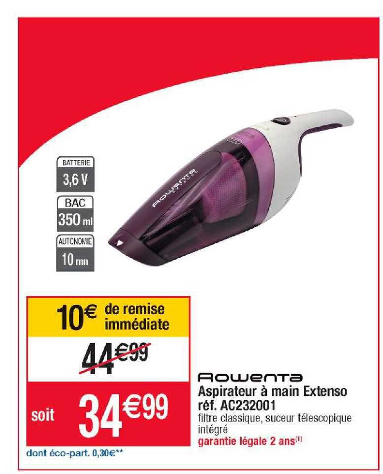 aspirateur à main extenso rowenta