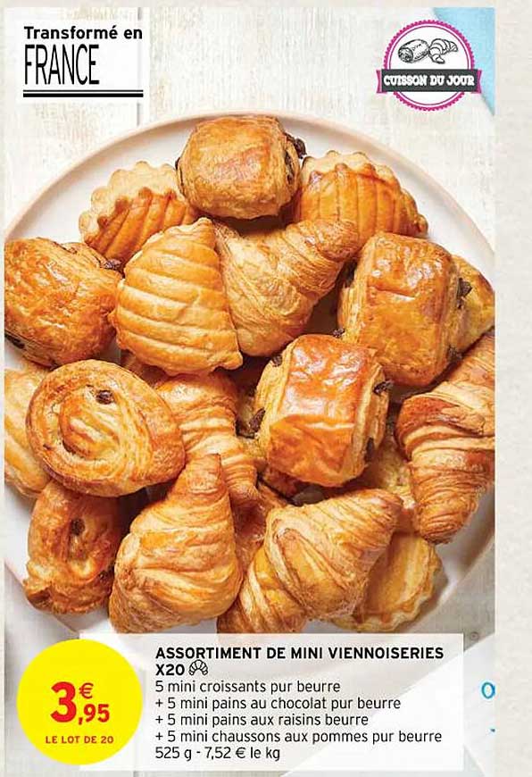 assortiment de mini viennoiseries x20
