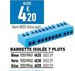 barrette isolée 7 plots