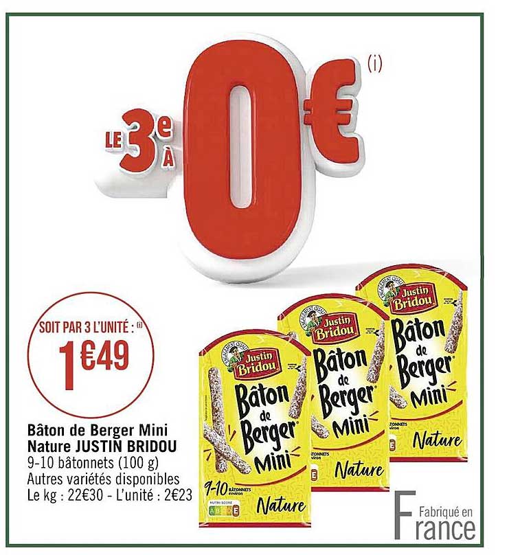 bâton de berger mini nature justin bridou