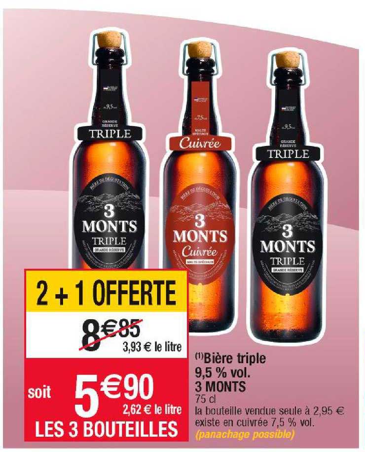 bière triple 9,5% vol. 3 monts