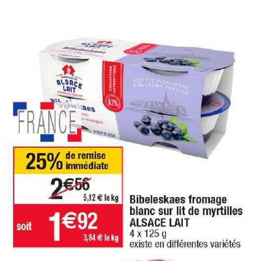 Bikeleskaes Fromage Blanc Sur Lit De Myrtilles Alsace Lait