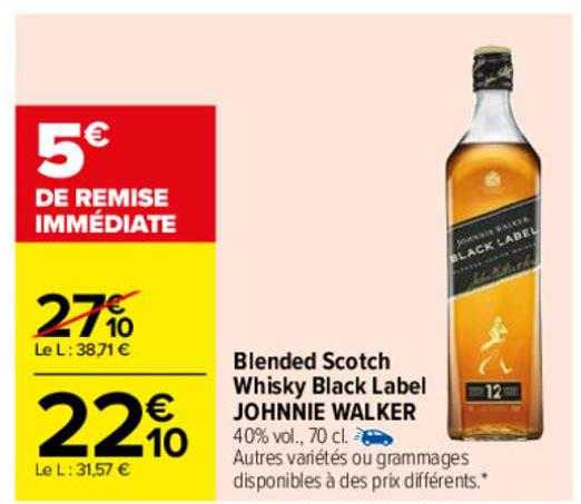 blended scotch whisky black label johnnie walker