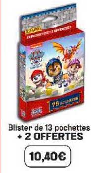 blister de 13 pochettes + 2 offertes
