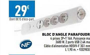 bloc d'angle parafoudre