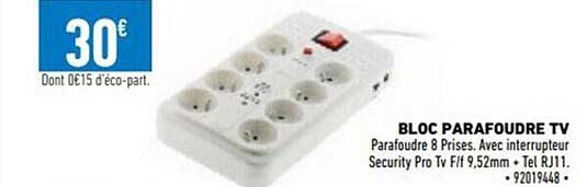 bloc parafoudre tv