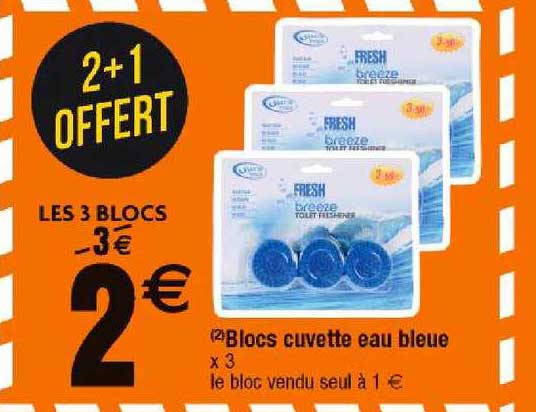 blocs cuvette eau bleue