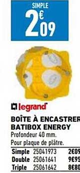 boîte à encastrer batibox energy legrand