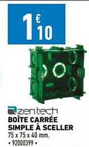 boîte carrée simple à sceller zentech