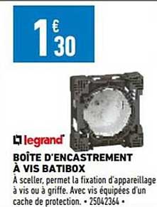 boîte d'encastrement à vis batibox legrand