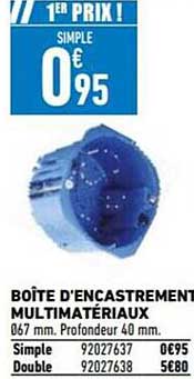 boîte d'encastrement multimatériaux