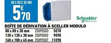 boîte de dérivation à sceller modulo schneider electric