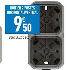 boîtier 2 postes horizontal-vertical