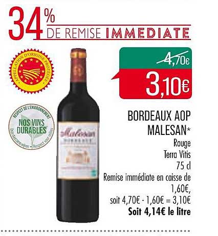 bordeaux aop malesan rouge terra vitis