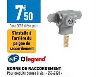 borne de raccordement legrand