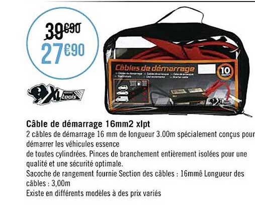 câble de démarrage 16mm2 xlpt