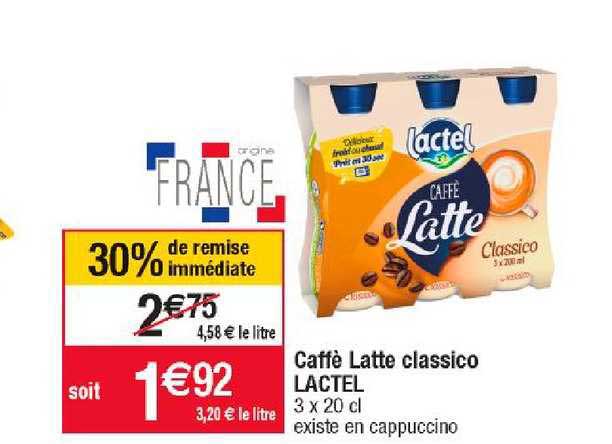caffè latte classico lactel