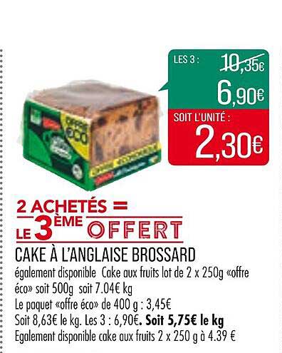 cake à l'anglaise brossard